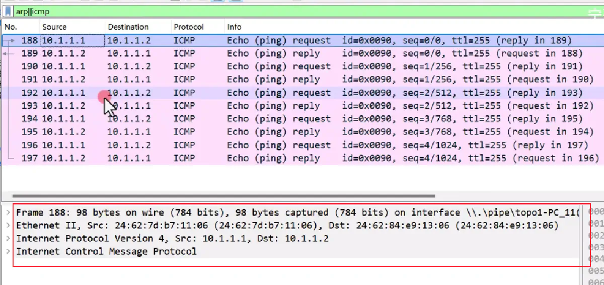 10.1.1.1 发送的数据包