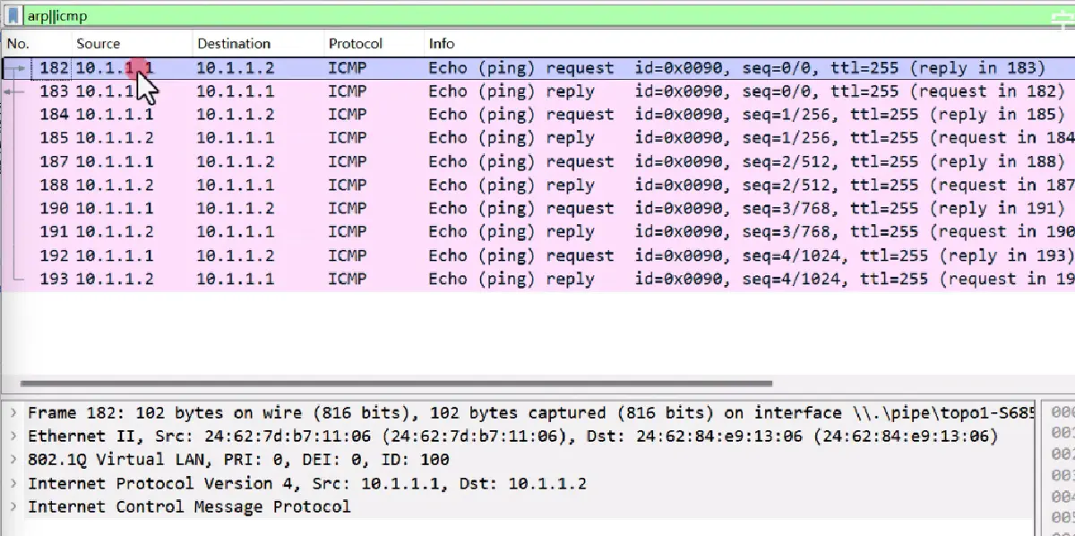 交换机上的数据